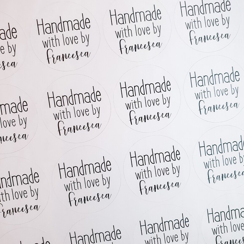 Personalised Handmade Stickers Custom Etsy Shop Stickers Etsy