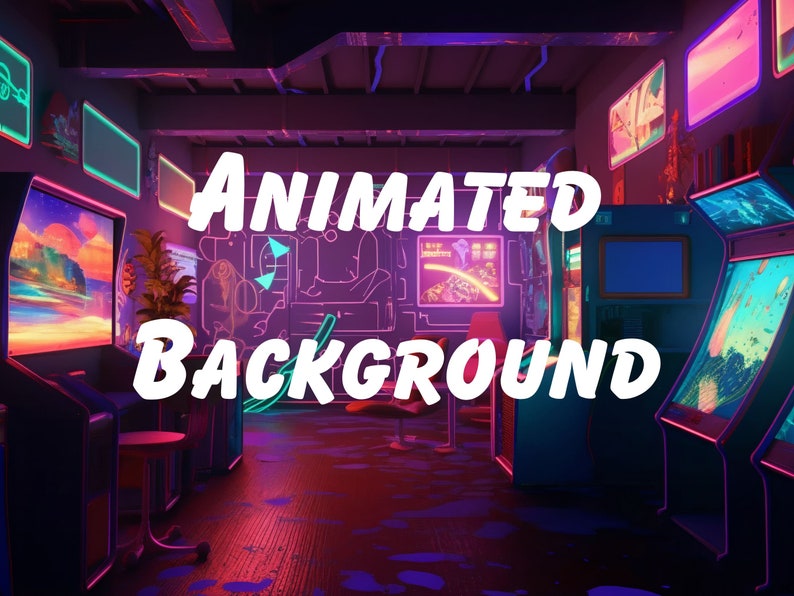 Lofi Arcade Games Animated Background for Youtube or Vtuber - Etsy