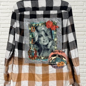 Dolly Parton, Flannel shirt, Custom Flannel, Christmas Sweatshirt, Gifts for Her, Personalized Gift, Distressed Flannel shirt, Western shirt