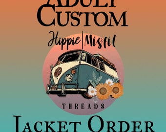 Custom Graphic Denim Jacket, Fringed Sleeves, Made to Order