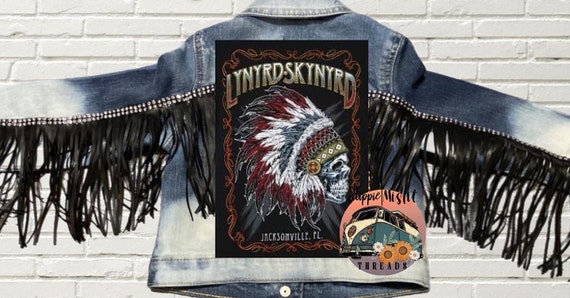 Lynyrd-skynyrd Custom Denim Jacket Lynyrd Skynyrd Denim - Etsy