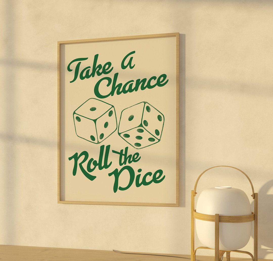 Lucky Dice Dice Drawing Digital Download Printable Wall Etsy