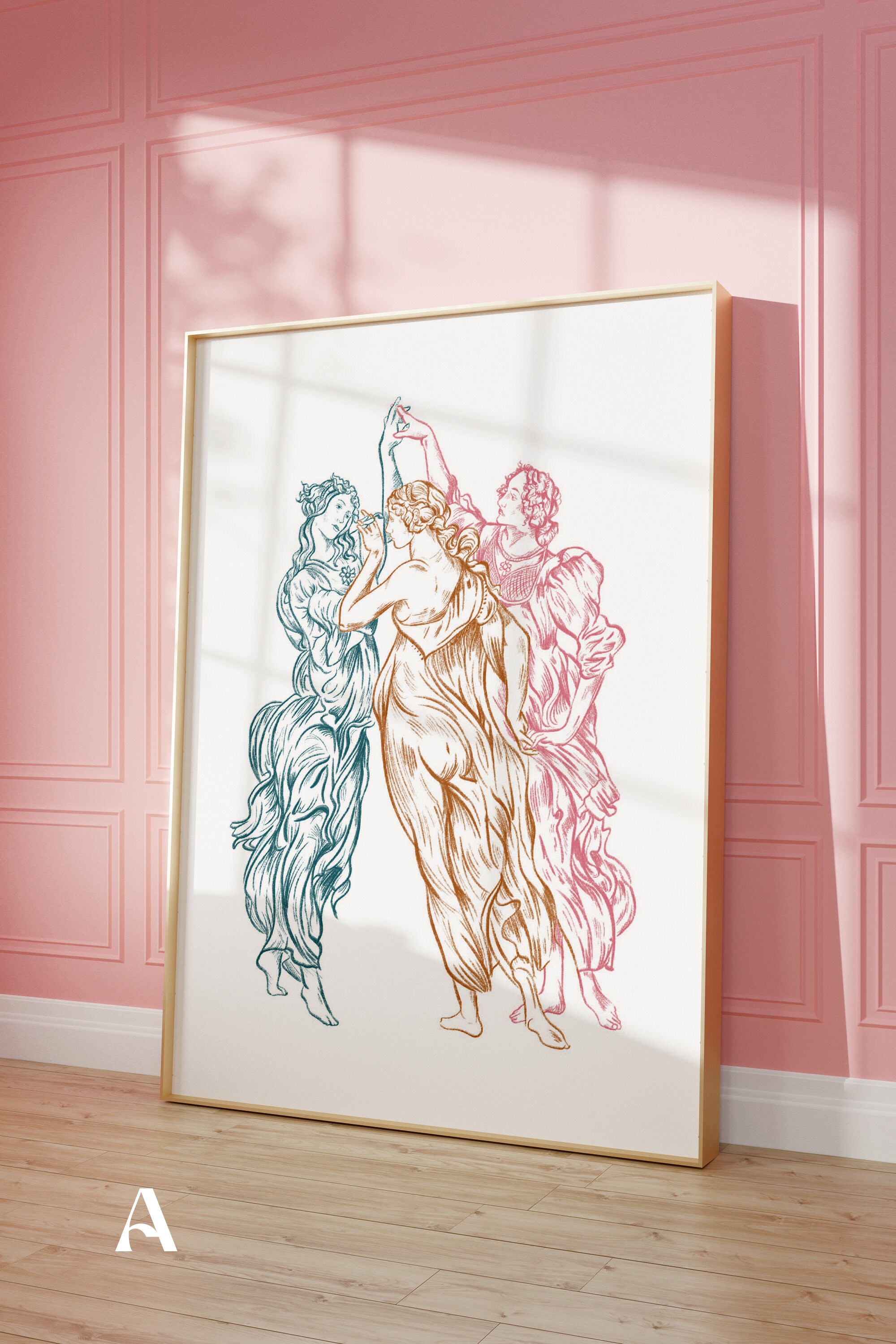 Three Graces Digital Download Poster Greek Mythology Art - Etsy