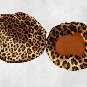 Leopard print bonnet