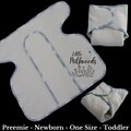 Stretchy Preflat - 100% Cotton Stretch French Terry |  Preemie | Newborn | One Size | Toddler | Soft & Reusable Cloth Diapers