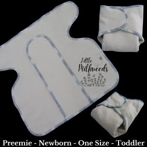 Stretchy Preflat - 100% Cotton Stretch French Terry |  Preemie | Newborn | One Size | Toddler | Soft & Reusable Cloth Diapers