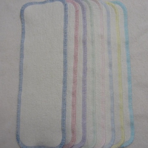 Large 5&quot; x 14&quot; Boosters - Hemp / Organic Cotton Cloth Diaper Booster Liners - 2 Ply Pocket Inserts Doublers Soakers