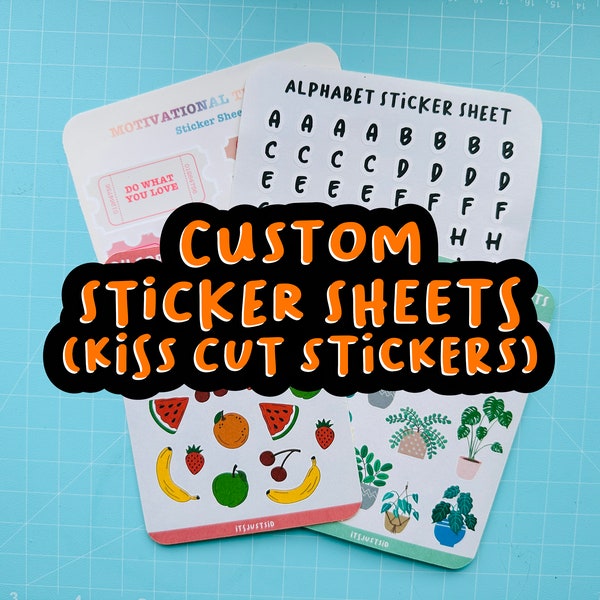 Custom Sticker Sheets, Kiss Cut Vinyl Waterproof Sticker Service,