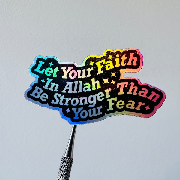 Islamic Quote Sticker, Vinyl Stickers, Waterproof Stickers, Laptop Stickers, Holographic Sticker