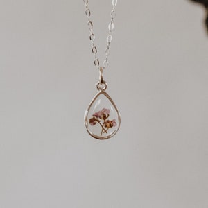 Alyssum Botanical Necklace | Sterling Silver Necklace, Real Flower Necklace, Free Shipping