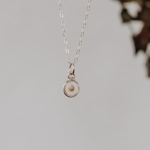 Tiny Mustard Seed Necklace | Sterling Silver Necklace, Botanical Necklace, Free Shipping