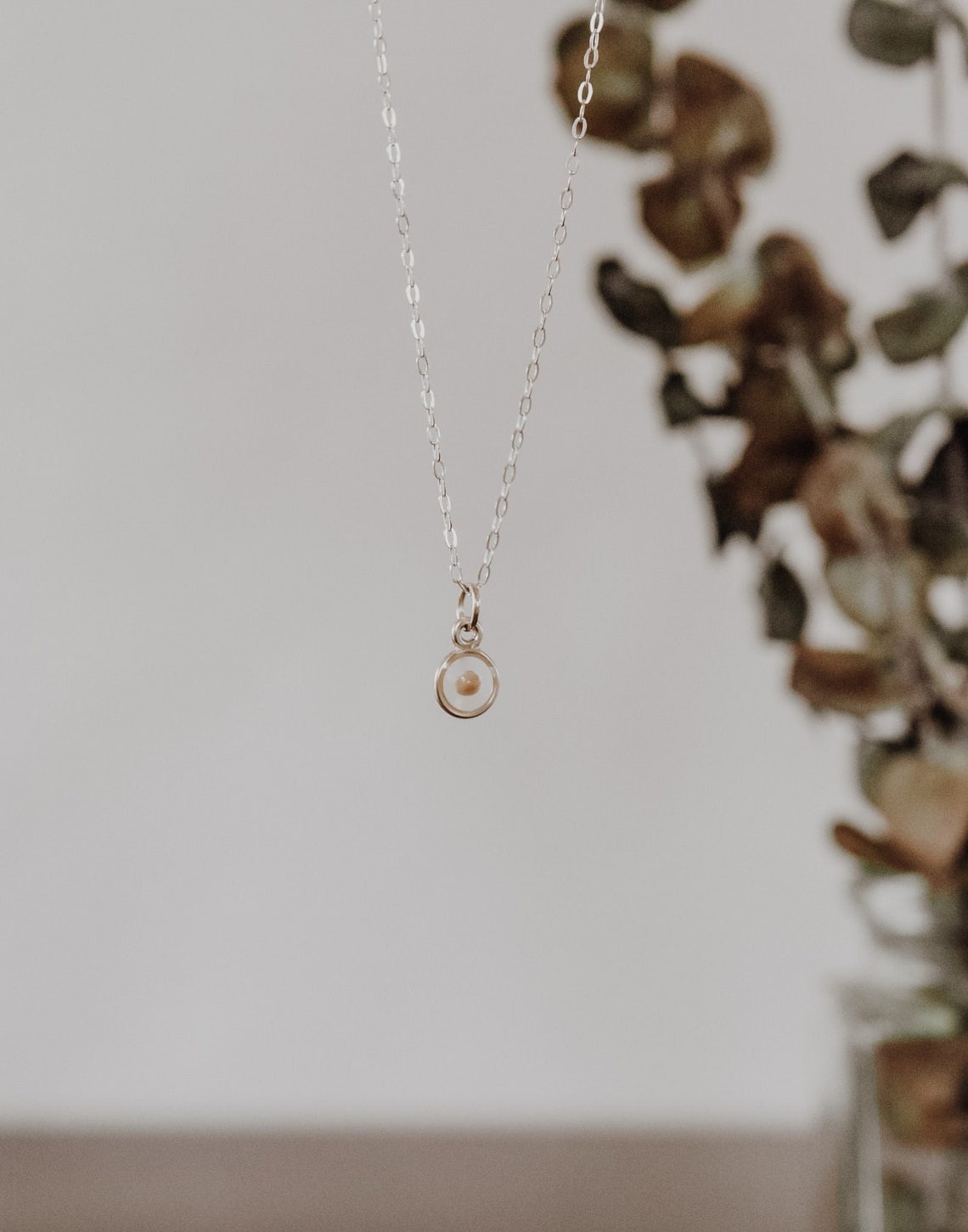 Mustard Seed Necklace Sterling Silver Necklace Botanical Etsy