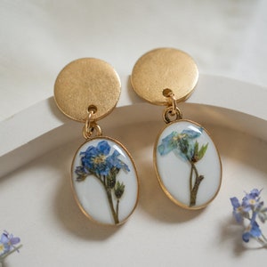 Forget Me Not Drop Earrings - Etsy