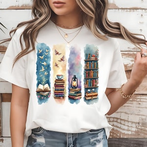 Bookish Vibes Unisex Tee, Reading Shirt, Gift for Book Lovers, Literary Apparel, Library Lovers Tee, Cozy Casual Wear