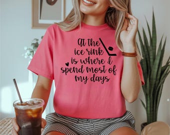 Ice Hockey Shirt | At The Ice Rink Quote Tee