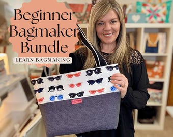 Beginner Bag Sewing Patterns Bundle, Tote and Pouch PDF (Instant Download)