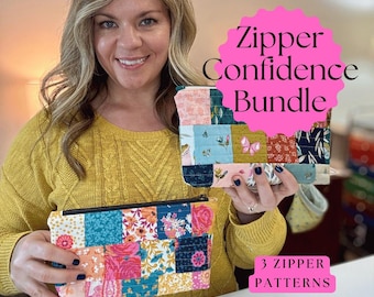 Beginner Bagmaking Bundle, Zipper Pouch Sewing Patterns (PDF Download)