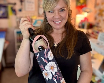 Wine Tote Bag Sewing Pattern: Reusable DIY Gift Bag (PDF Download