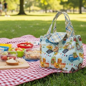 Lunchbox Sewing Pattern: Let's Eat Lunchbox (PDF Download)