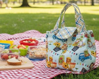Lunchbox Sewing Pattern: Let's Eat Lunchbox (PDF Download)