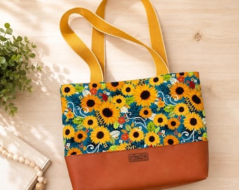Joanna Tote Bag Sewing Pattern, Beginner Magnetic Snap Tote (PDF Download)