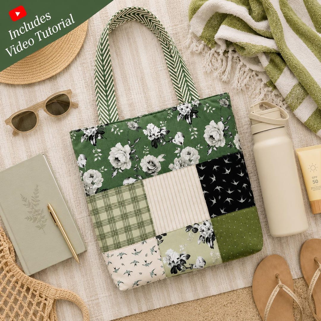 Easy Charm Tote Sewing Pattern, Beginner Bag, Charm Pack Friendly (PDF ...