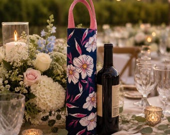 Wine Bottle Tote Sewing Pattern, Gift Bag, Hostess Gift, Beginner Friendly (PDF Download)