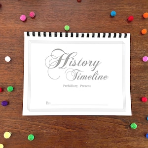 History Timeline, Book of Centuries, Wall or Book Printable