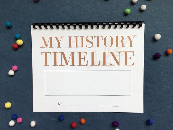 MY LIFE TIMELINE Printable Worksheet Kids Journal Insert Template ...