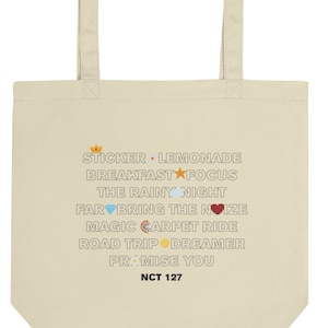 NCT 127 Sticker Tote Bag - Taeil Jaehyun Yuta Johnny Doyoung Haechan Taeyong Jungwoo Mark