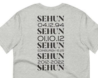 EXO T-Shirt 10th Year Anniversary EXO L Baekhyun Sehun Chanyeol Lay Kyungsoo Xiumin Minseok Suho Kai Chen Kpop