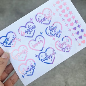 Super Junior Kpop Holographic Light stick Stickers Kpop Gift Fan light