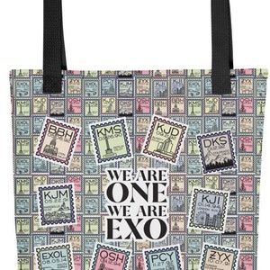 EXO Tote Bag 10th Year Anniversary EXO L Baekhyun Sehun Chanyeol Lay Kyungsoo Xiumin Minseok Suho Kai Chen Kpop
