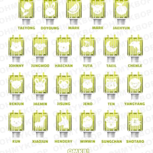 Individual NCT Animals Lightstick Decal - All Members available NCT Dream NCT 127  WayV Kpop Lightstick Decal Sticker