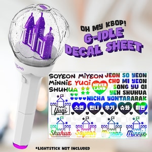 G Idle Lightstick Decal Sheet Kpop Concert  Miyeon Minnie Soyeon Yuqi Shuhua