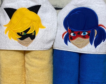 ladybug hooded towel