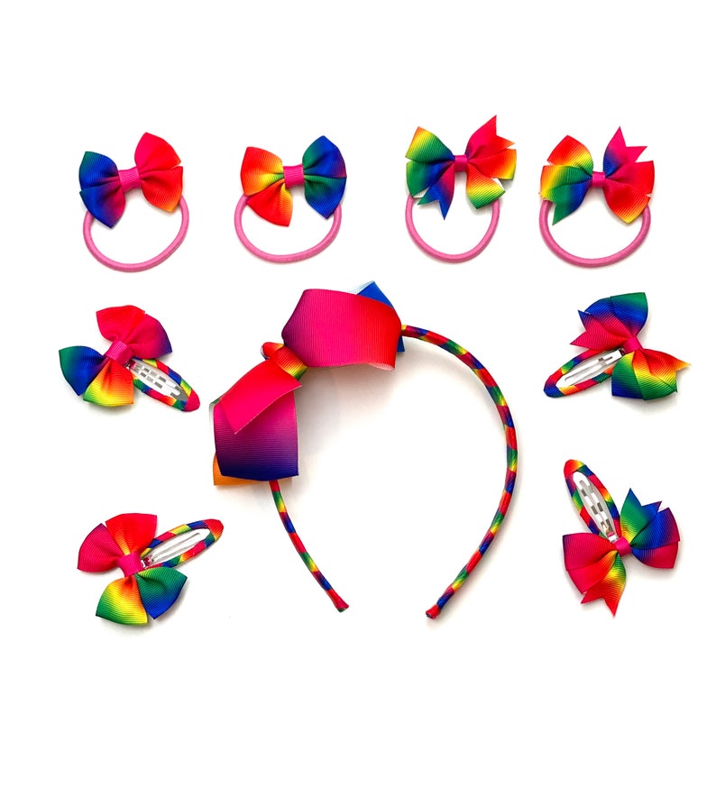 Rainbow Hair Accessories for Girls Toddler Girl Rainbow Etsy