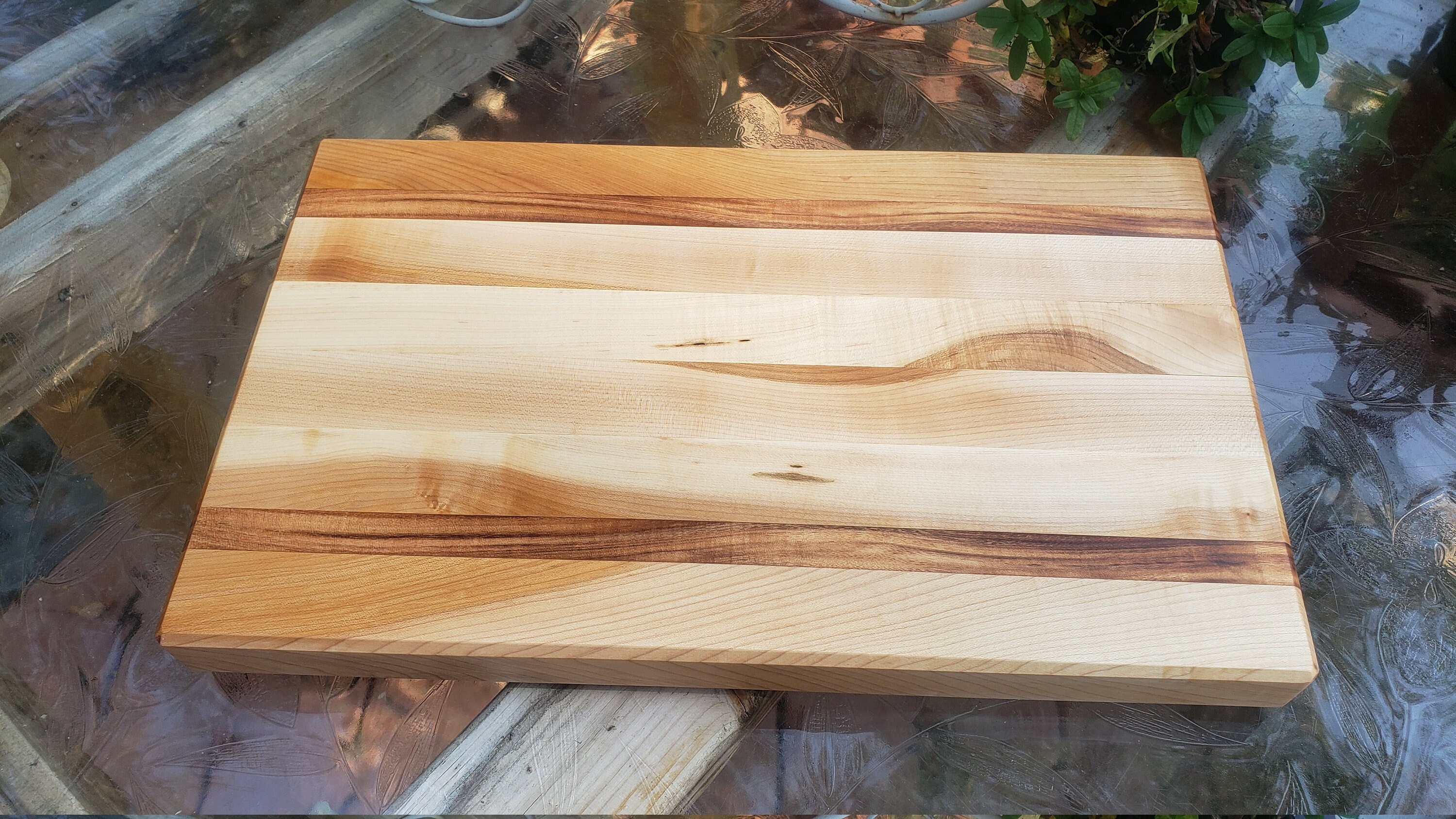 Maple and Patagonian Rosewood Cutting Board Thick Clear Etsy