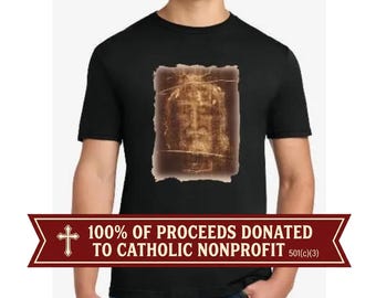 Shroud of Turin T-Shirt | Arise O Lord | Holy Face of Jesus | Catholic Gift for Him