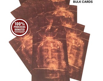Shroud of Turin Prayer Cards | Holy Face of Jesus | Catholic Prayer Cards | Bulk Pack