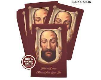 Holy Face Prayer Cards | 9 Promises | Veronica's Veil | Catholic Prayer Cards Lot 25