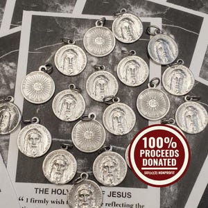 Holy Face Medal | Lot of 20 | Blessed Pierina | Catholic Bulk Medal | Prayer Leaflet