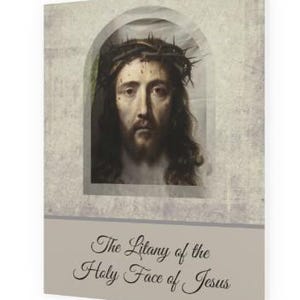 Gebedskaarten litanie van het heilige gezicht van Jezus, 10 stuks