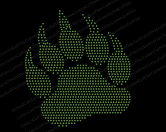 Strass zampa d'orso in formato SVG, zampa d'orso, zampa, stampa della zampa, animale, software per file di taglio, Cricut, Silhouette, sublimazione, Ai, Dxf, Eps, Svg e Fcm