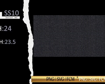 Modello strass / 12X24 e 11,5 x 23,5/ SS10-mm2.80-2.90 / Foglio strass / Strass SVG / Cricut, Silhouette e macchine per file di taglio