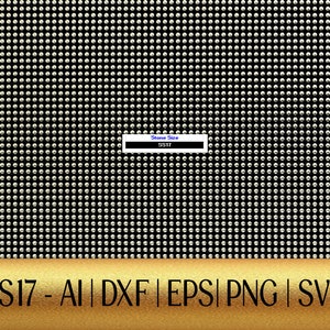May include: A black background with a grid of silver rhinestones. The text "Stone Size 5S217" is in a white box in the center of the image. The text "SS17 - AI | DXF | EPS | PNG | SVG" is in white text on a gold background at the bottom of the image.