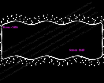 Strass scatter SVG / SS10 / Scatter SVG / Pietre leggermente sparse / Design sparso, Pietre rotonde / Frese: Roland, Cricut e altro