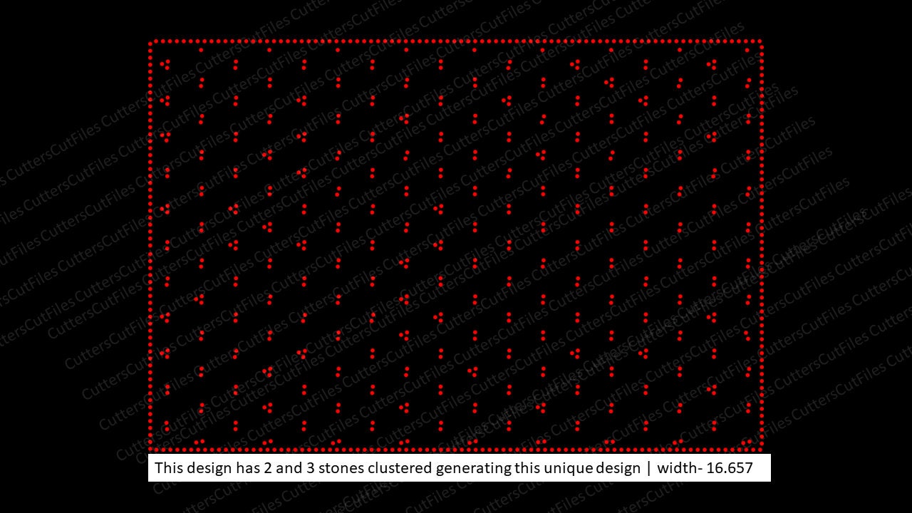 Rhinestone Template Extra Large |width 16.65 & Height 11.103 | Stones ...