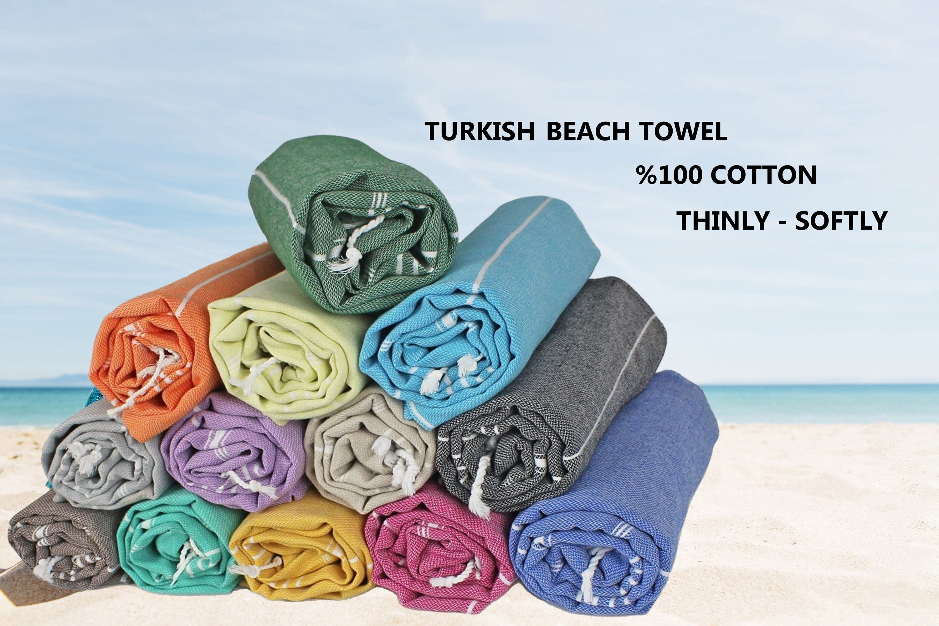Pack Of 13 Turkish Beach Towel Bridesmaids and Bachelorette Etsy