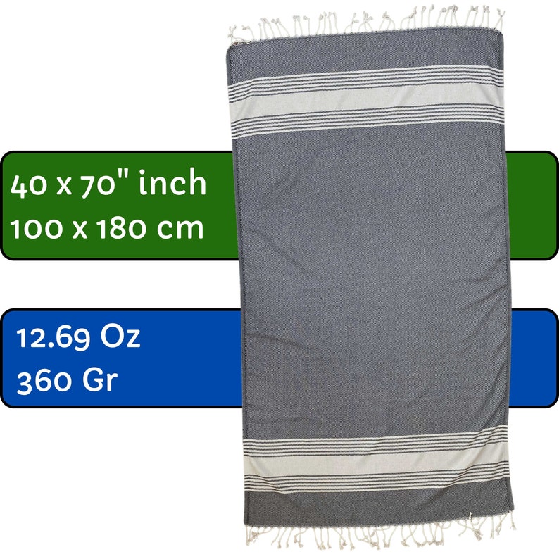 High Quality Beach Towels Black, Wicker Weave Luxury 100 Cotton